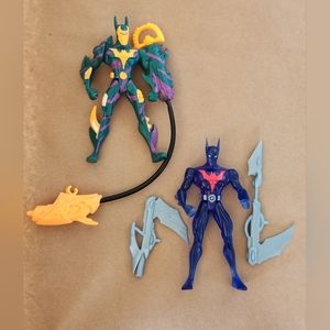 Batman Beyond‎ Lot of 2 Vintage Action Figures 1999 Future Knight 2000 Neon Camo